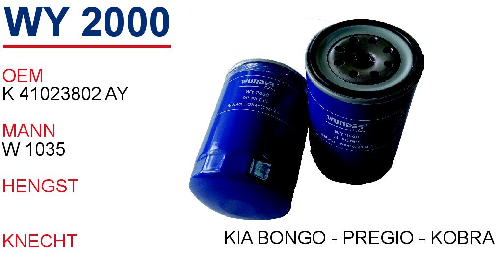 WY 2000 KiA BONGO - PREGiO - KOBRA K 41023802 AY Yağ Filtresi