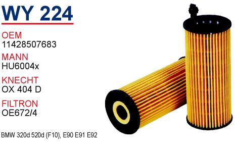 WY 224 BMW 3,20 d-5,20 d[F-10]--E-90/E-91/E-92 11428507683 Yağ Filtresi